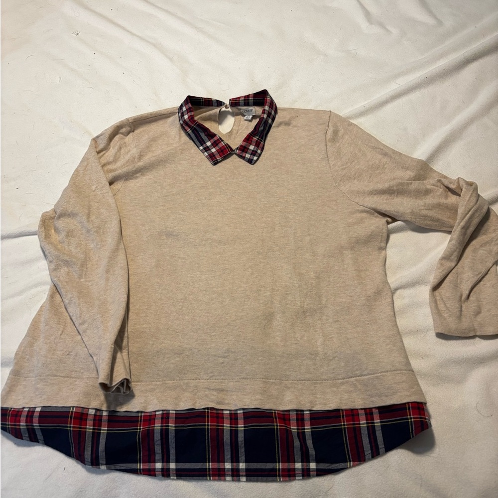 Jcrew. 2x. Twofer sweater.